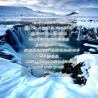 Picture 04 - 1 நாளாகமம் 29:5 TAMIRV - இப்போதும் - Bible Verse Picture