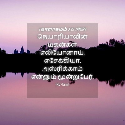 Picture 04 - 1 நாளாகமம் 3:23 TAMIRV - நெயாரியாவின் - Bible Verse Picture