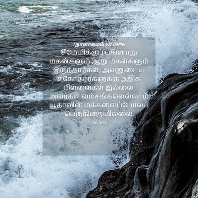 Picture 04 - 1 நாளாகமம் 4:27 TAMIRV - சீமேயிக்குப் - Bible Verse Picture