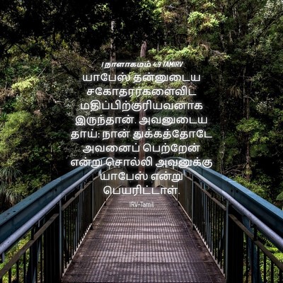 Picture 04 - 1 நாளாகமம் 4:9 TAMIRV - யாபேஸ் தன்னுடைய - Bible Verse Picture