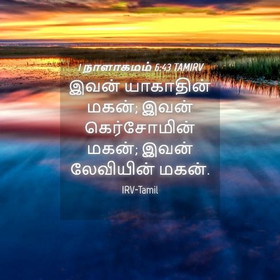 Picture 04 - 1 நாளாகமம் 6:43 TAMIRV - இவன் யாகாதின் - Bible Verse Picture