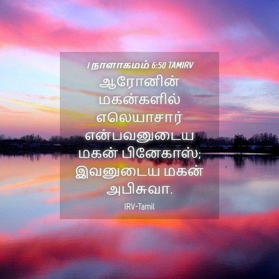 Picture 04 - 1 நாளாகமம் 6:50 TAMIRV - ஆரோனின் மகன்களில் - Bible Verse Picture