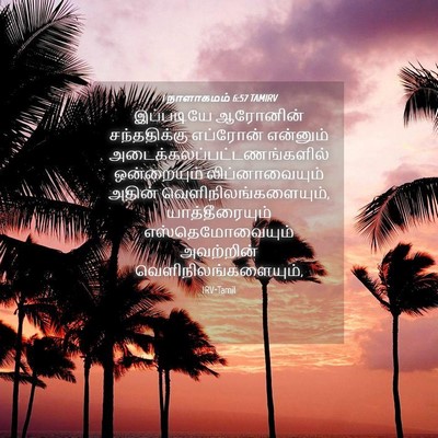 Picture 04 - 1 நாளாகமம் 6:57 TAMIRV - இப்படியே ஆரோனின் - Bible Verse Picture