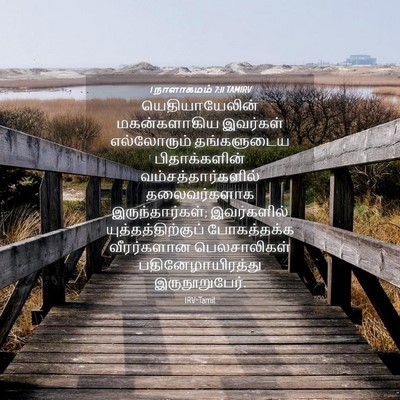 Picture 04 - 1 நாளாகமம் 7:11 TAMIRV - யெதியாயேலின் - Bible Verse Picture