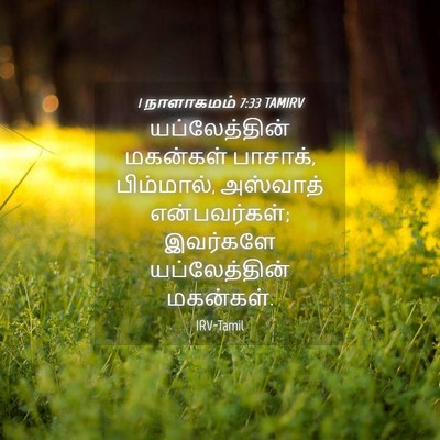 Picture 04 - 1 நாளாகமம் 7:33 TAMIRV - யப்லேத்தின் - Bible Verse Picture