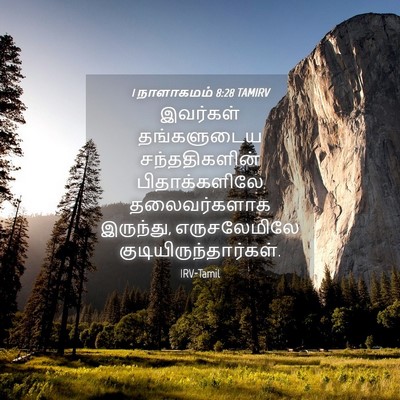 Picture 04 - 1 நாளாகமம் 8:28 TAMIRV - இவர்கள் தங்களுடைய - Bible Verse Picture