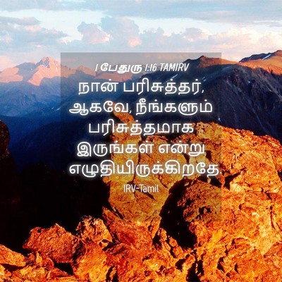 Picture 04 - 1 பேதுரு 1:16 TAMIRV - நான் பரிசுத்தர், - Bible Verse Picture