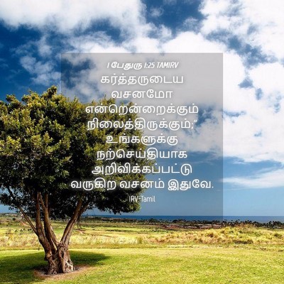 Picture 04 - 1 பேதுரு 1:25 TAMIRV - கர்த்தருடைய வசனமோ - Bible Verse Picture