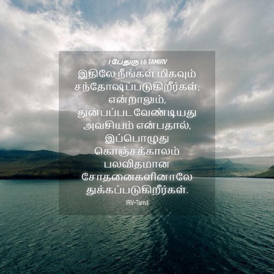 Picture 04 - 1 பேதுரு 1:6 TAMIRV - இதிலே நீங்கள் - Bible Verse Picture
