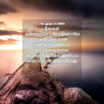 Picture 04 - 1 பேதுரு 2:15 TAMIRV - நீங்கள் - Bible Verse Picture