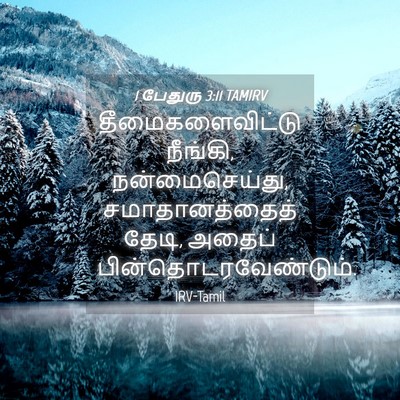 Picture 04 - 1 பேதுரு 3:11 TAMIRV - தீமைகளைவிட்டு - Bible Verse Picture