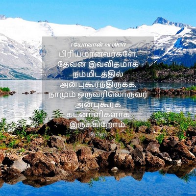 Picture 04 - 1 யோவான் 4:11 TAMIRV - பிரியமானவர்களே, - Bible Verse Picture