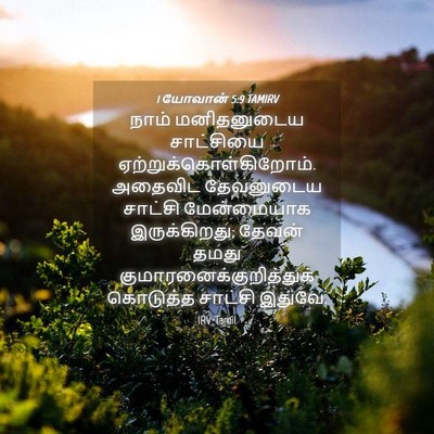 Picture 04 - 1 யோவான் 5:9 TAMIRV - நாம் மனிதனுடைய - Bible Verse Picture
