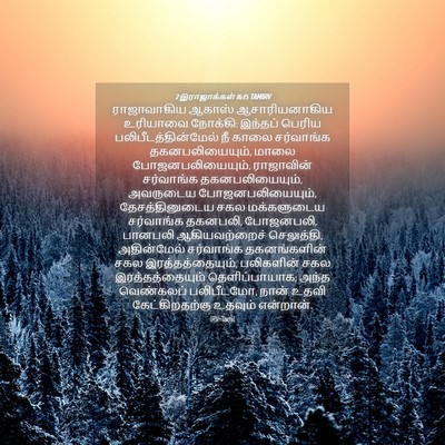 Picture 04 - 2 இராஜாக்கள் 16:15 TAMIRV - ராஜாவாகிய ஆகாஸ் - Bible Verse Picture