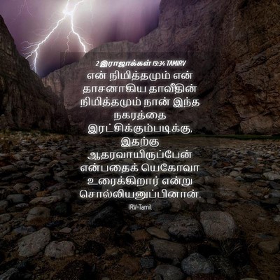 Picture 04 - 2 இராஜாக்கள் 19:34 TAMIRV - என் நிமித்தமும் - Bible Verse Picture