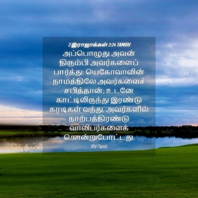 Picture 04 - 2 இராஜாக்கள் 2:24 TAMIRV - அப்பொழுது அவன் - Bible Verse Picture