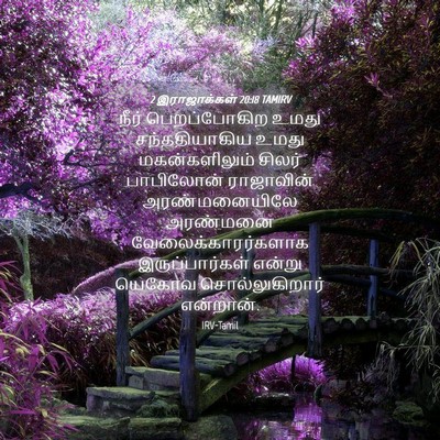 Picture 04 - 2 இராஜாக்கள் 20:18 TAMIRV - நீர் பெறப்போகிற - Bible Verse Picture