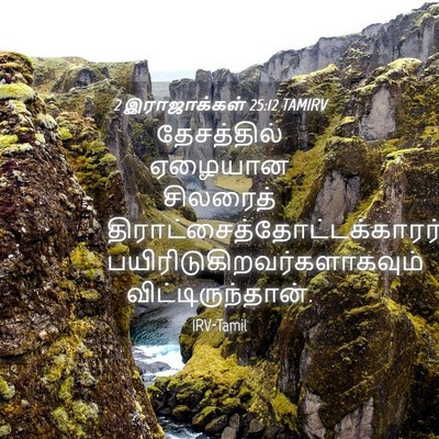 Picture 04 - 2 இராஜாக்கள் 25:12 TAMIRV - தேசத்தில் ஏழையான - Bible Verse Picture