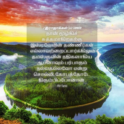 Picture 04 - 2 இராஜாக்கள் 5:12 TAMIRV - நான் மூழ்கிச் - Bible Verse Picture