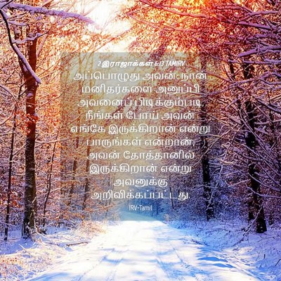 Picture 04 - 2 இராஜாக்கள் 6:13 TAMIRV - அப்பொழுது அவன்: - Bible Verse Picture