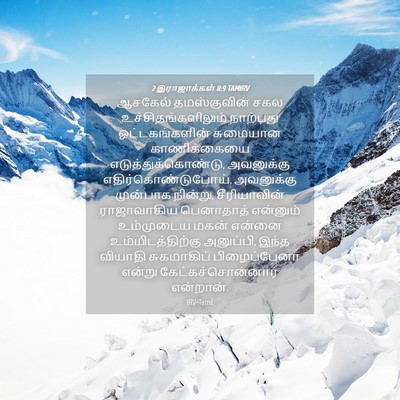 Picture 04 - 2 இராஜாக்கள் 8:9 TAMIRV - ஆசகேல் தமஸ்குவின் - Bible Verse Picture
