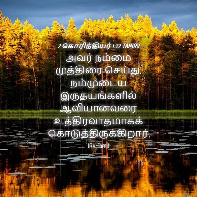 Picture 04 - 2 கொரிந்தியர் 1:22 TAMIRV - அவர் நம்மை - Bible Verse Picture