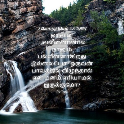 Picture 04 - 2 கொரிந்தியர் 11:29 TAMIRV - ஒருவன் - Bible Verse Picture