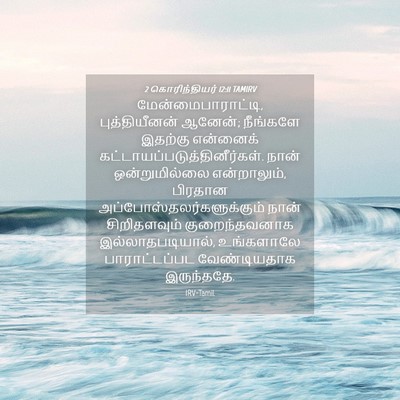 Picture 04 - 2 கொரிந்தியர் 12:11 TAMIRV - மேன்மைபாராட்டி, - Bible Verse Picture