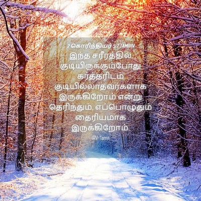 Picture 04 - 2 கொரிந்தியர் 5:7 TAMIRV - இந்த சரீரத்தில் - Bible Verse Picture