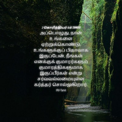 Picture 04 - 2 கொரிந்தியர் 6:18 TAMIRV - அப்பொழுது, நான் - Bible Verse Picture