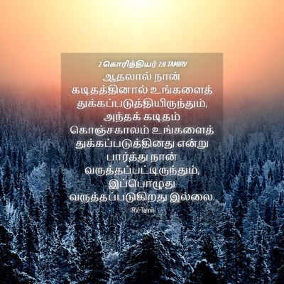 Picture 04 - 2 கொரிந்தியர் 7:8 TAMIRV - ஆதலால் நான் - Bible Verse Picture