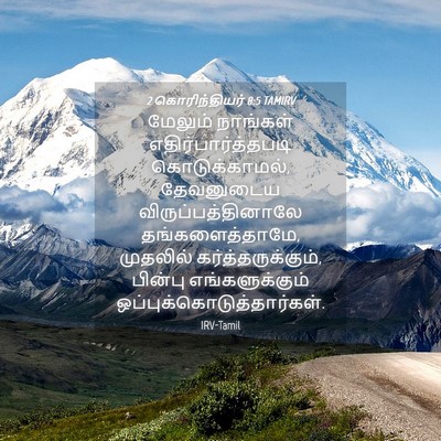 Picture 04 - 2 கொரிந்தியர் 8:5 TAMIRV - மேலும் நாங்கள் - Bible Verse Picture