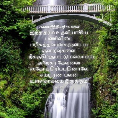 Picture 04 - 2 கொரிந்தியர் 9:12 TAMIRV - இந்த தர்ம - Bible Verse Picture