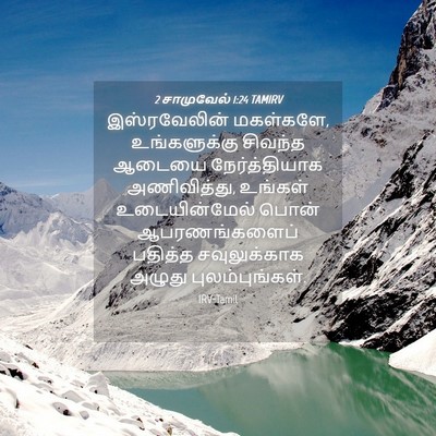 Picture 04 - 2 சாமுவேல் 1:24 TAMIRV - இஸ்ரவேலின் - Bible Verse Picture