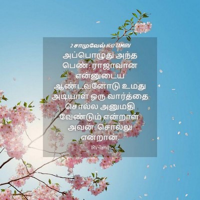 Picture 04 - 2 சாமுவேல் 14:12 TAMIRV - அப்பொழுது அந்த - Bible Verse Picture