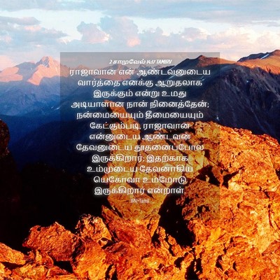 Picture 04 - 2 சாமுவேல் 14:17 TAMIRV - ராஜாவான என் - Bible Verse Picture