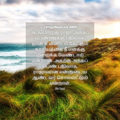 Picture 04 - 2 சாமுவேல் 14:18 TAMIRV - அப்பொழுது ராஜா - Bible Verse Picture