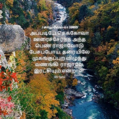 Picture 04 - 2 சாமுவேல் 14:4 TAMIRV - அப்படியே தெக்கோவா - Bible Verse Picture