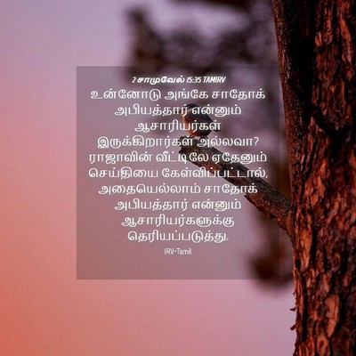 Picture 04 - 2 சாமுவேல் 15:35 TAMIRV - உன்னோடு அங்கே - Bible Verse Picture