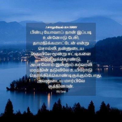 Picture 04 - 2 சாமுவேல் 18:14 TAMIRV - பின்பு யோவாப்: - Bible Verse Picture