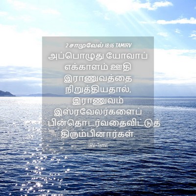 Picture 04 - 2 சாமுவேல் 18:16 TAMIRV - அப்பொழுது யோவாப் - Bible Verse Picture