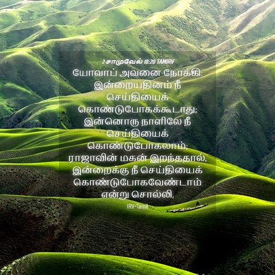 Picture 04 - 2 சாமுவேல் 18:20 TAMIRV - யோவாப் அவனை - Bible Verse Picture