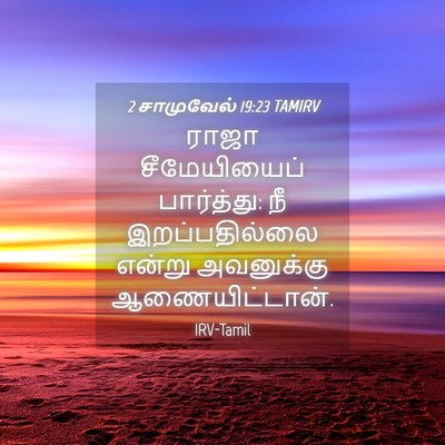 Picture 04 - 2 சாமுவேல் 19:23 TAMIRV - ராஜா சீமேயியைப் - Bible Verse Picture