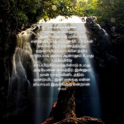 Picture 04 - 2 சாமுவேல் 19:28 TAMIRV - ராஜாவான என்னுடைய - Bible Verse Picture