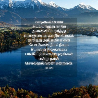 Picture 04 - 2 சாமுவேல் 19:29 TAMIRV - அப்பொழுது ராஜா - Bible Verse Picture