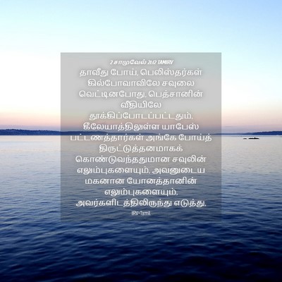 Picture 04 - 2 சாமுவேல் 21:12 TAMIRV - தாவீது போய், - Bible Verse Picture
