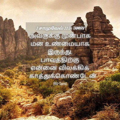 Picture 04 - 2 சாமுவேல் 22:24 TAMIRV - அவருக்கு முன்பாக - Bible Verse Picture