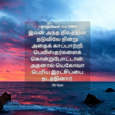 Picture 04 - 2 சாமுவேல் 23:12 TAMIRV - இவன் அந்த - Bible Verse Picture
