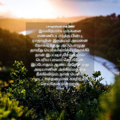 Picture 04 - 2 சாமுவேல் 24:10 TAMIRV - இவ்விதமாக மக்களை - Bible Verse Picture