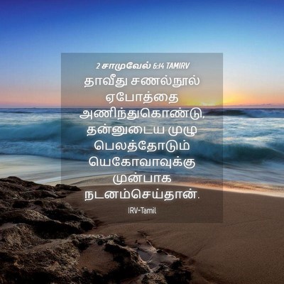 Picture 04 - 2 சாமுவேல் 6:14 TAMIRV - தாவீது சணல்நூல் - Bible Verse Picture